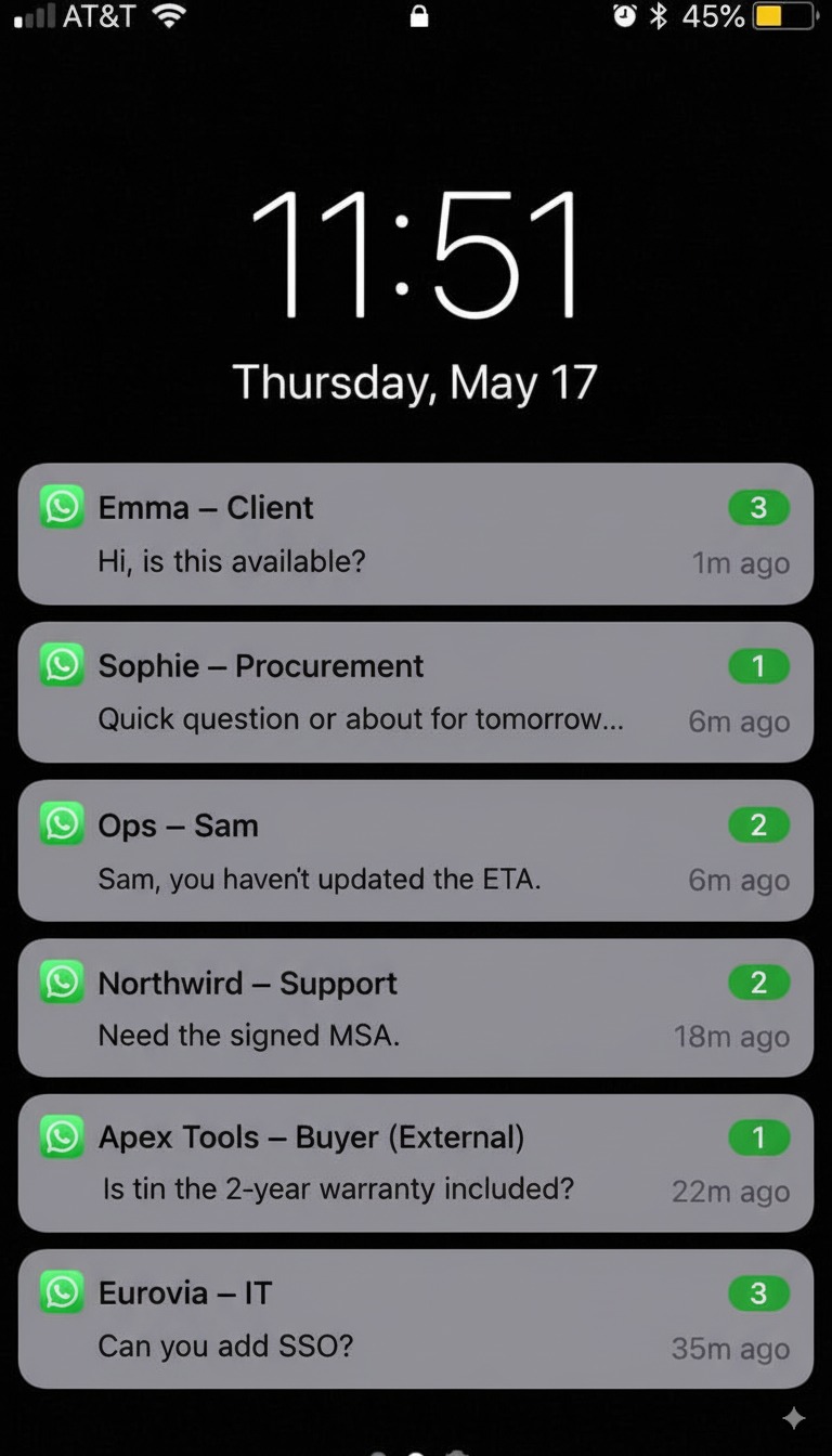 WhatsApp notifications
